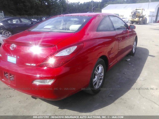 4T1CE30P67U760848 - 2007 TOYOTA CAMRY SOLARA SE/SLE წითელი ფოტო 6