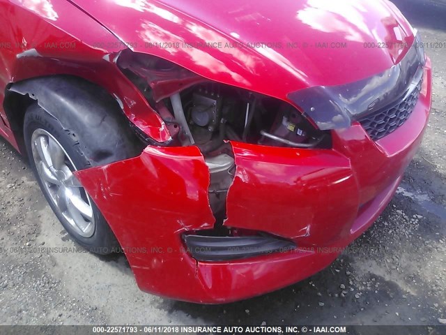 2T1KU4EE1AC439000 - 2010 TOYOTA COROLLA MATRIX  RED photo 6