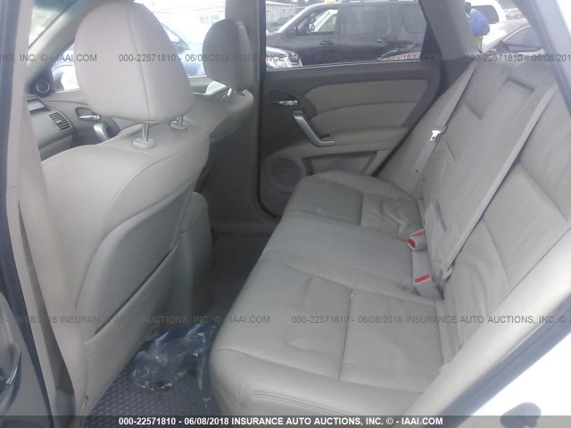 5J8TB1H23CA000528 - 2012 ACURA RDX WHITE photo 8