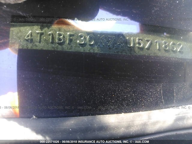 4T1BF30K74U571862 - 2004 TOYOTA CAMRY LE/XLE/SE ღია ლურჯი ფოტო 9