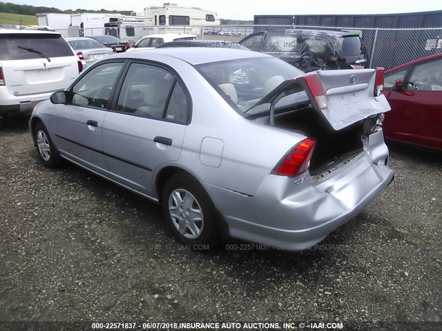 1HGES16355L029217 - 2005 HONDA CIVIC DX VP 银色 照片 3