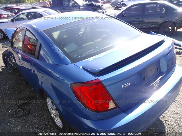 1G8AV12F13Z202692 - 2003 SATURN ION LEVEL 3 BLUE photo 3
