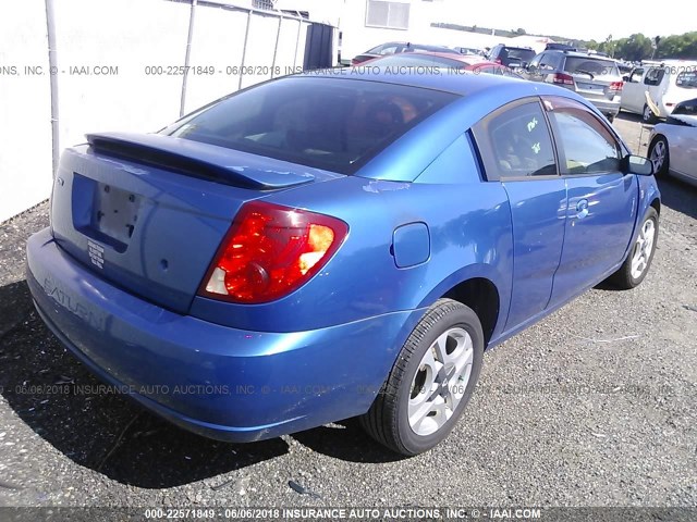 1G8AV12F13Z202692 - 2003 SATURN ION LEVEL 3 BLUE photo 4