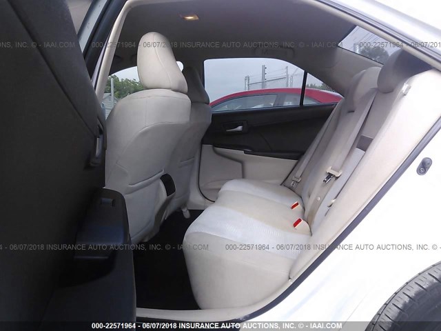 4T1BF1FK4CU514352 - 2012 TOYOTA CAMRY SE/LE/XLE WHITE photo 8