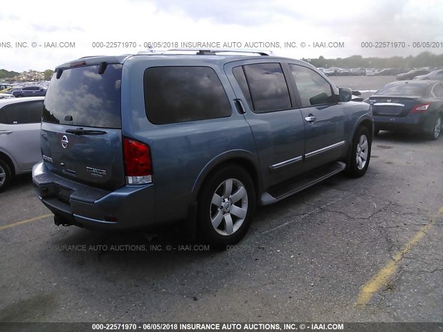 5N1BA0ND9AN620377 - 2010 NISSAN ARMADA SE/TITANIUM/PLATINUM BLUE photo 4