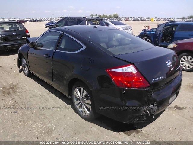 1HGCS11829A015433 - 2009 HONDA ACCORD EXL BLACK photo 3