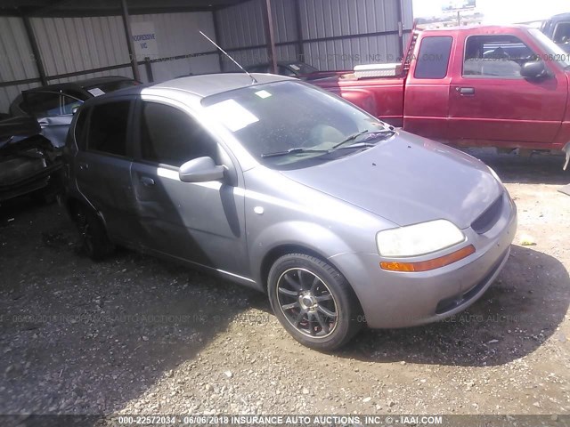 KL1TD66676B576057 - 2006 CHEVROLET AVEO LS GRAY photo 1