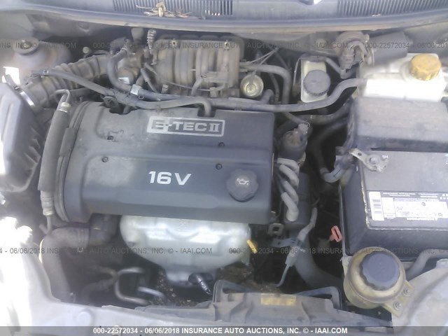 KL1TD66676B576057 - 2006 CHEVROLET AVEO LS GRAY photo 10