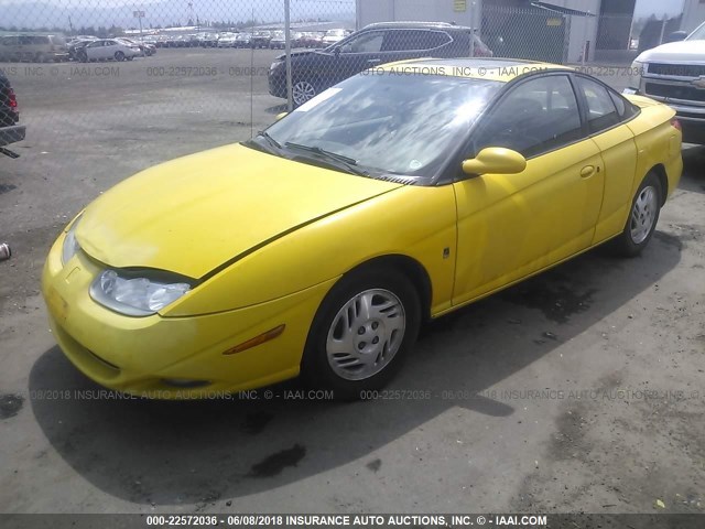 1G8ZY127X1Z102980 - 2001 SATURN SC2 YELLOW photo 2
