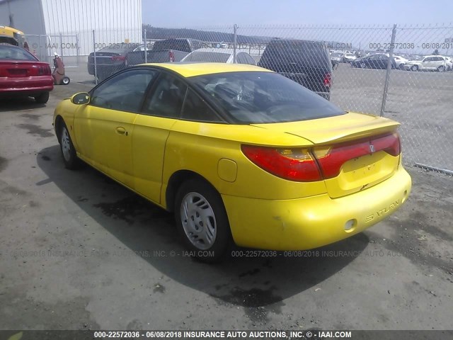 1G8ZY127X1Z102980 - 2001 SATURN SC2 YELLOW photo 3