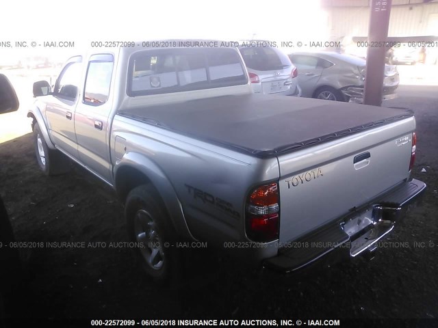 5TEGN92N54Z377796 - 2004 TOYOTA TACOMA DOUBLE CAB PRERUNNER SILVER photo 3