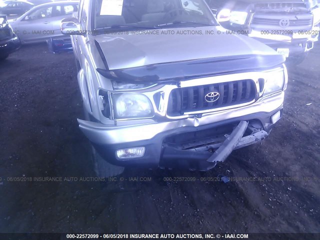 5TEGN92N54Z377796 - 2004 TOYOTA TACOMA DOUBLE CAB PRERUNNER SILVER photo 6