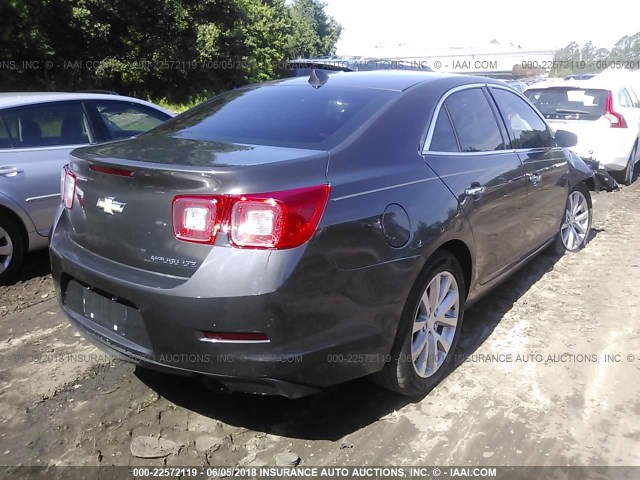 1G11H5SA5DF286942 - 2013 CHEVROLET MALIBU LTZ 灰色 照片 4