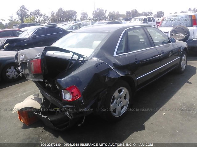 WAUBG34D1XN000599 - 1999 AUDI A8 QUATTRO GRAY photo 4