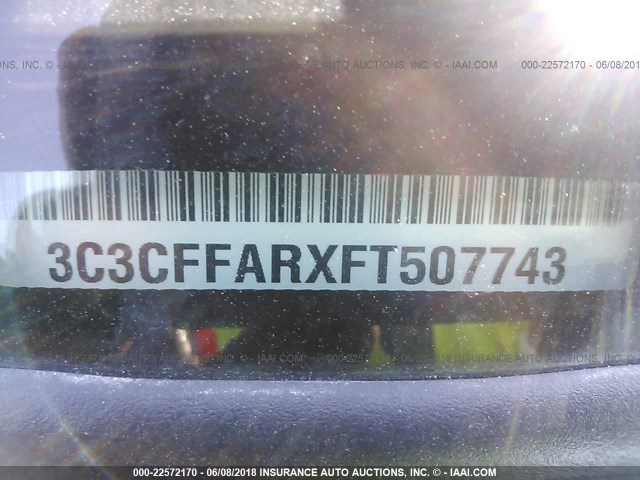 3C3CFFARXFT507743 - 2015 FIAT 500 POP BLACK photo 9