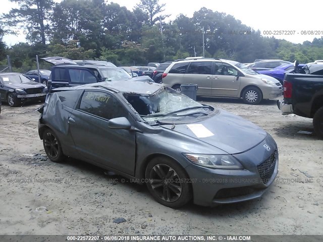 JHMZF1D49ES001246 - 2014 HONDA CR-Z GRAY photo 1