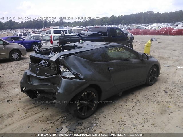 JHMZF1D49ES001246 - 2014 HONDA CR-Z GRAY photo 4