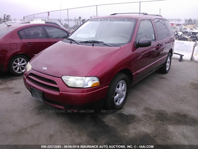 4N2ZN15T92D806414 - 2002 NISSAN QUEST GXE RED photo 2