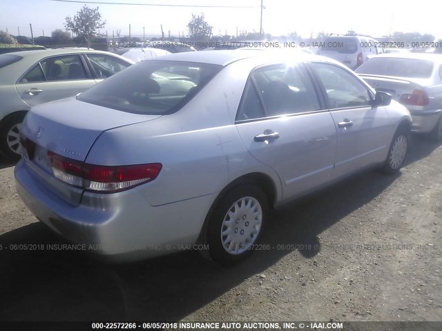 1HGCM56174A071289 - 2004 HONDA ACCORD DX GRAY photo 4