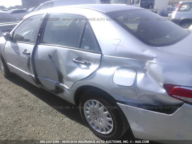 1HGCM56174A071289 - 2004 HONDA ACCORD DX GRAY photo 6