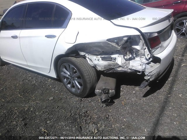 1HGCR2F5XEA027646 - 2014 HONDA ACCORD SPORT WHITE photo 6