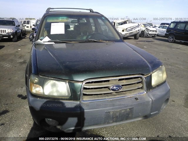 JF1SG63653G754777 - 2003 SUBARU FORESTER 2.5X GREEN photo 6