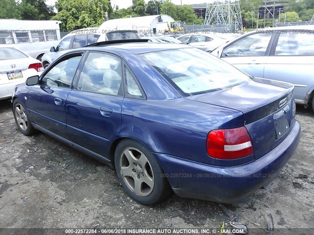 WAUDC68D91A029489 - 2001 AUDI A4 1.8T QUATTRO BLUE photo 3