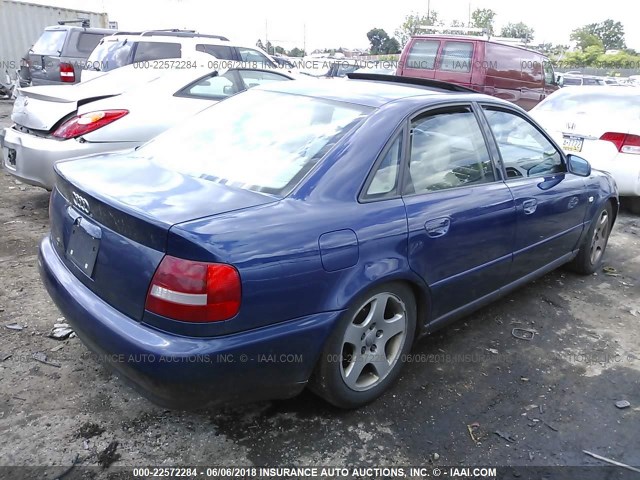 WAUDC68D91A029489 - 2001 AUDI A4 1.8T QUATTRO BLUE photo 4