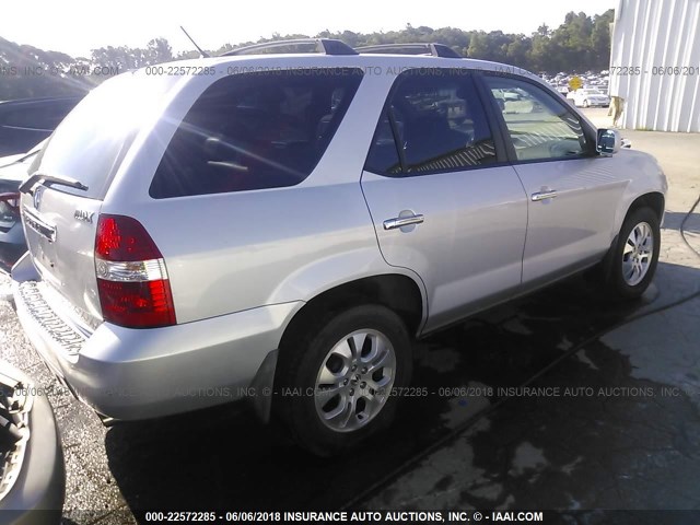 2HNYD18823H506270 - 2003 ACURA MDX TOURING SILVER photo 4