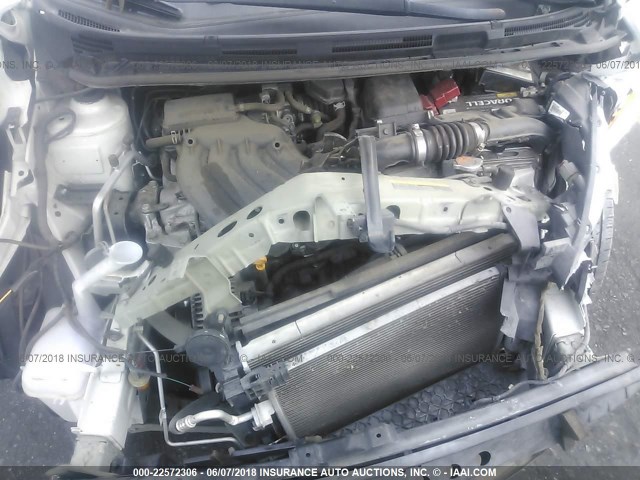 3N1CE2CP9EL408254 - 2014 NISSAN VERSA NOTE S/S PLUS/SV/SL WHITE photo 10