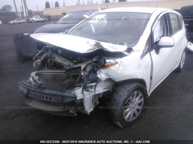 3N1CE2CP9EL408254 - 2014 NISSAN VERSA NOTE S/S PLUS/SV/SL WHITE photo 2