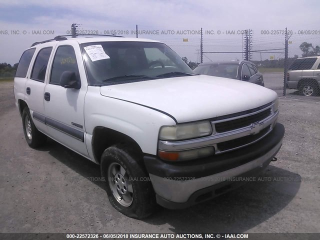 1GNEC13T5YJ105753 - 2000 CHEVROLET TAHOE C1500 WHITE photo 1