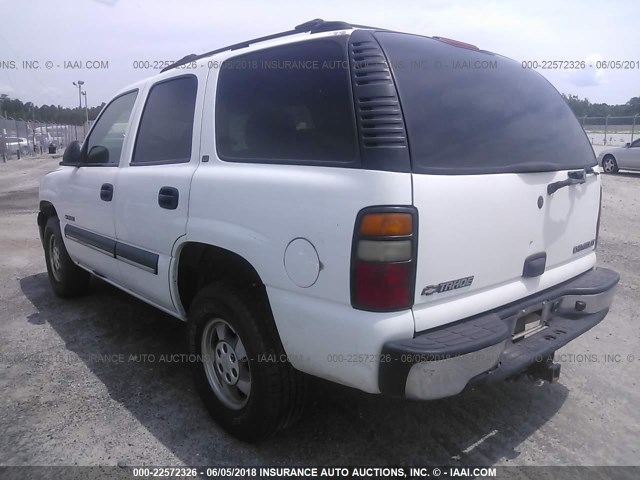 1GNEC13T5YJ105753 - 2000 CHEVROLET TAHOE C1500 WHITE photo 3