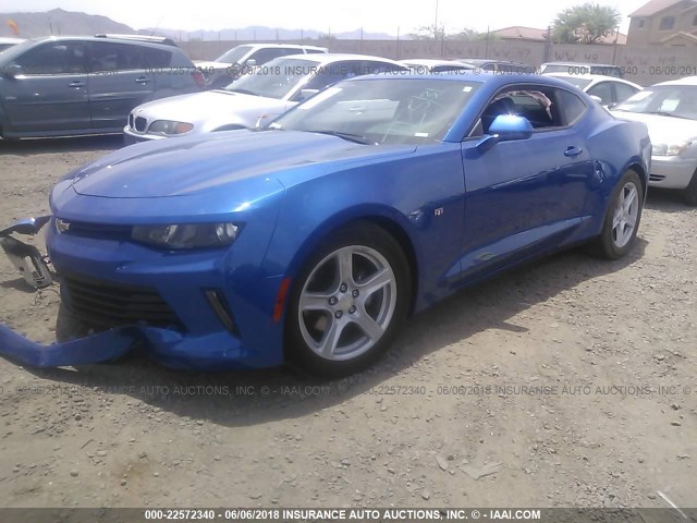 1G1FB1RX1H0164131 - 2017 CHEVROLET CAMARO LT BLUE photo 2