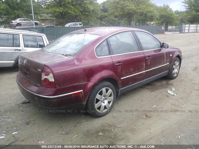 WVWRH63B01E149495 - 2001 VOLKSWAGEN PASSAT GLX 栗色 照片 4