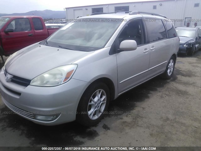 5TDZA22C55S338912 - 2005 TOYOTA SIENNA XLE/XLE LIMITED SILVER photo 2