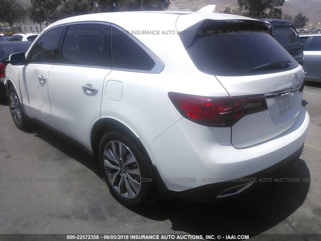 5FRYD3H4XGB016183 - 2016 ACURA MDX TECHNOLOGY WHITE photo 3