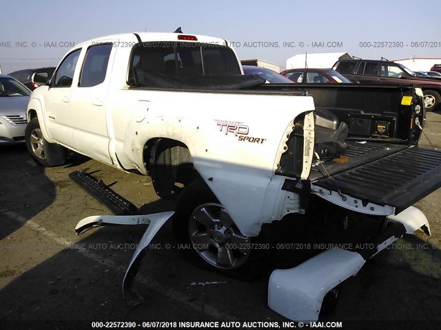 3TMMU4FN1CM047782 - 2012 TOYOTA TACOMA DOUBLE CAB LONG BED WHITE photo 3