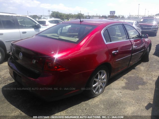 1G4HD57236U237025 - 2006 BUICK LUCERNE CXL RED photo 4