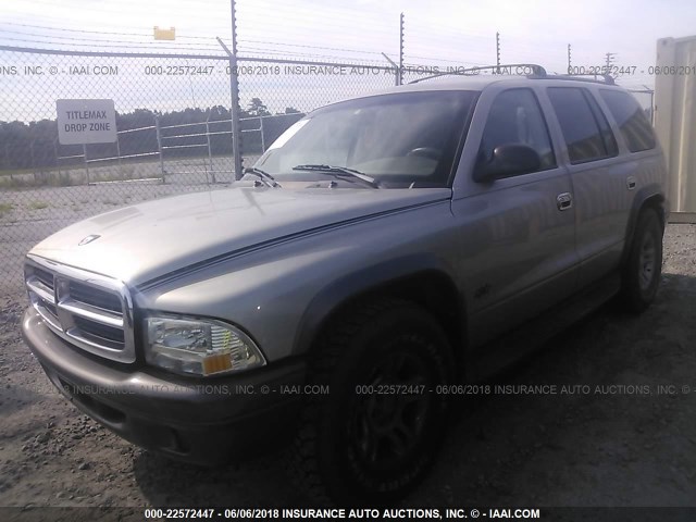 1B4HR38NX2F174875 - 2002 DODGE DURANGO SPORT/SXT GRAY photo 2