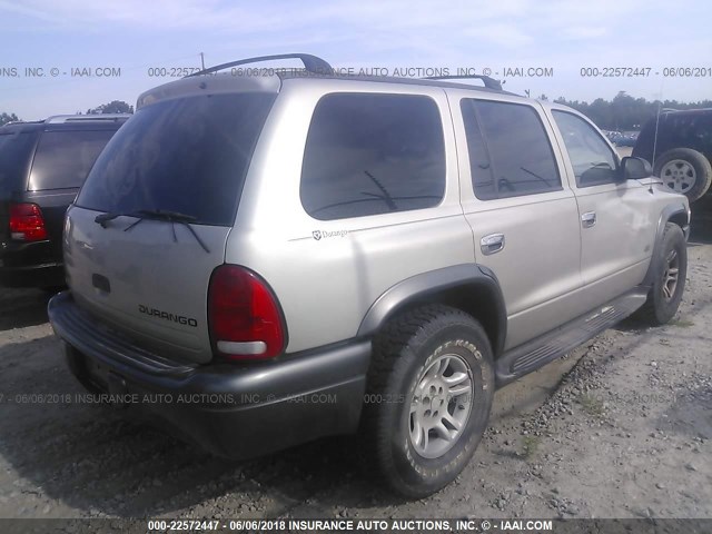 1B4HR38NX2F174875 - 2002 DODGE DURANGO SPORT/SXT GRAY photo 4