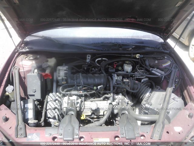 1G2WJ52K7YF282203 - 2000 PONTIAC GRAND PRIX SE RED photo 10