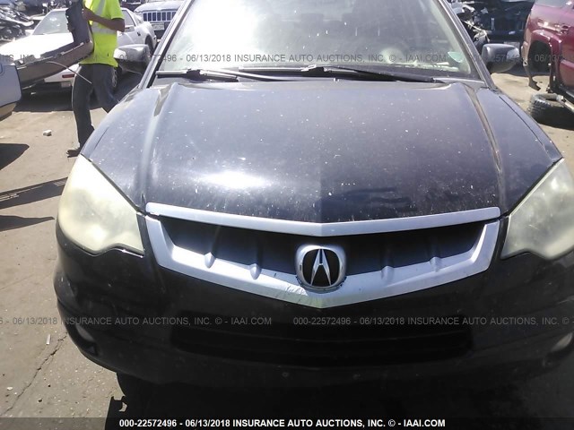 5J8TB18547A007651 - 2007 ACURA RDX TECHNOLOGY BLACK photo 6