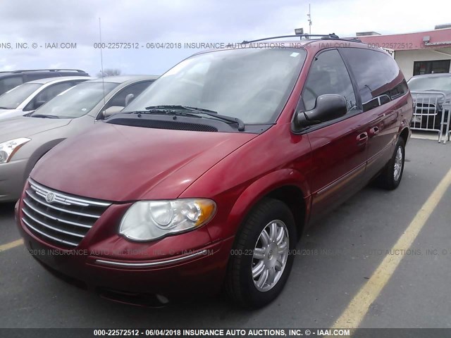 2C4GP54L45R161511 - 2005 CHRYSLER TOWN & COUNTRY TOURING RED photo 2
