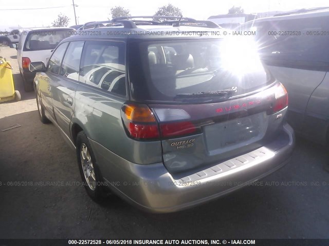 4S3BH896137603140 - 2003 SUBARU LEGACY OUTBACK H6 3.0 VDC Կանաչ լուսանկար 3