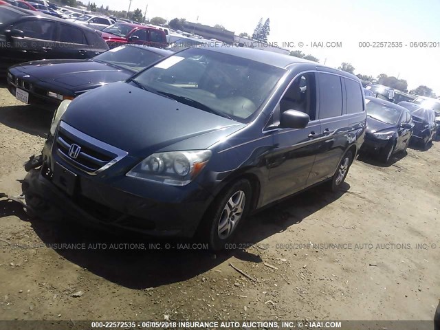 5FNRL38296B113915 - 2006 HONDA ODYSSEY LX GRAY photo 2