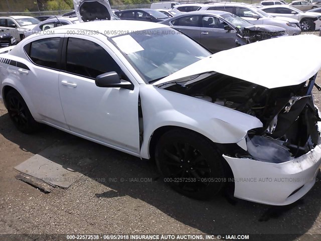 1C3CDZAB6EN202328 - 2014 DODGE AVENGER SE WHITE photo 1
