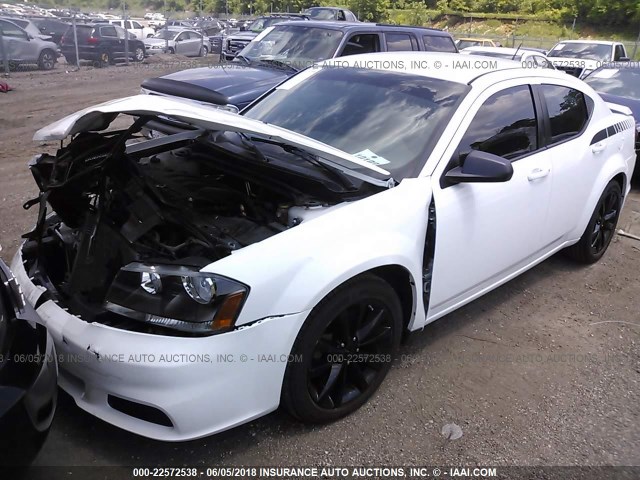 1C3CDZAB6EN202328 - 2014 DODGE AVENGER SE WHITE photo 2