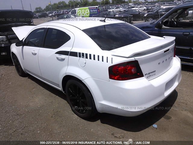 1C3CDZAB6EN202328 - 2014 DODGE AVENGER SE WHITE photo 3