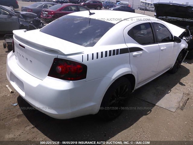 1C3CDZAB6EN202328 - 2014 DODGE AVENGER SE WHITE photo 4